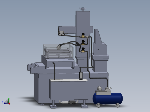 线切割机床sw源模型