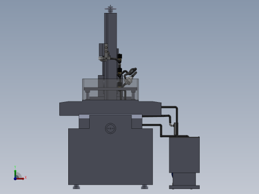 线切割机床sw源模型前视缩略图