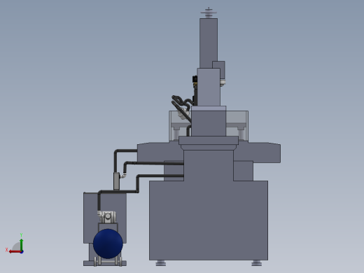 线切割机床sw源模型后视缩略图
