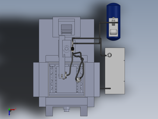 线切割机床sw源模型俯视缩略图
