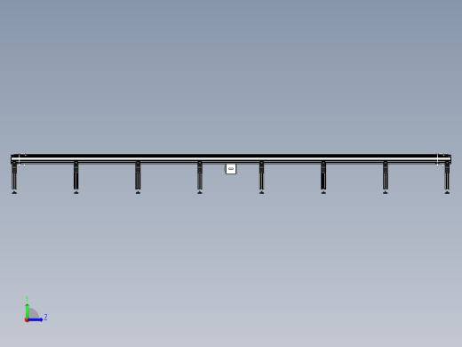 铝型材辊道输送机三维左视缩略图