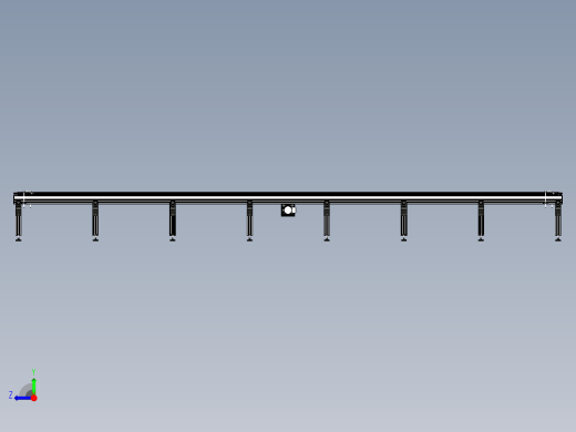 铝型材辊道输送机三维右视缩略图