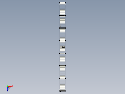 铝型材辊道输送机三维俯视缩略图