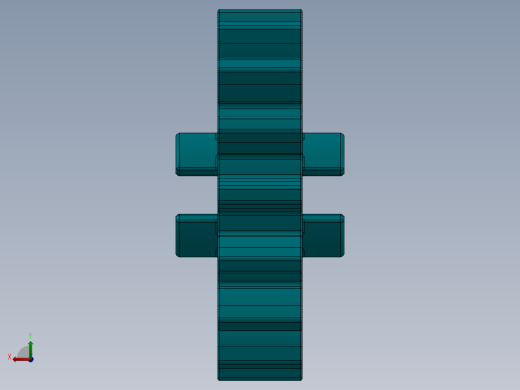 4019 - Teal - Bright Bluish GreenTechnic Gear 16 Tooth.SLDPRT后视缩略图