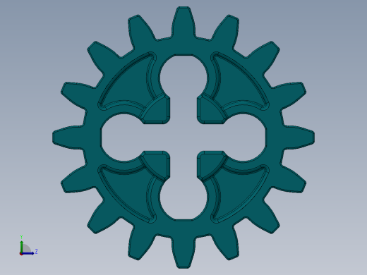 4019 - Teal - Bright Bluish GreenTechnic Gear 16 Tooth.SLDPRT左视缩略图