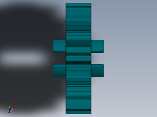 4019 - Teal - Bright Bluish GreenTechnic Gear 16 Tooth.SLDPRT俯视缩略图