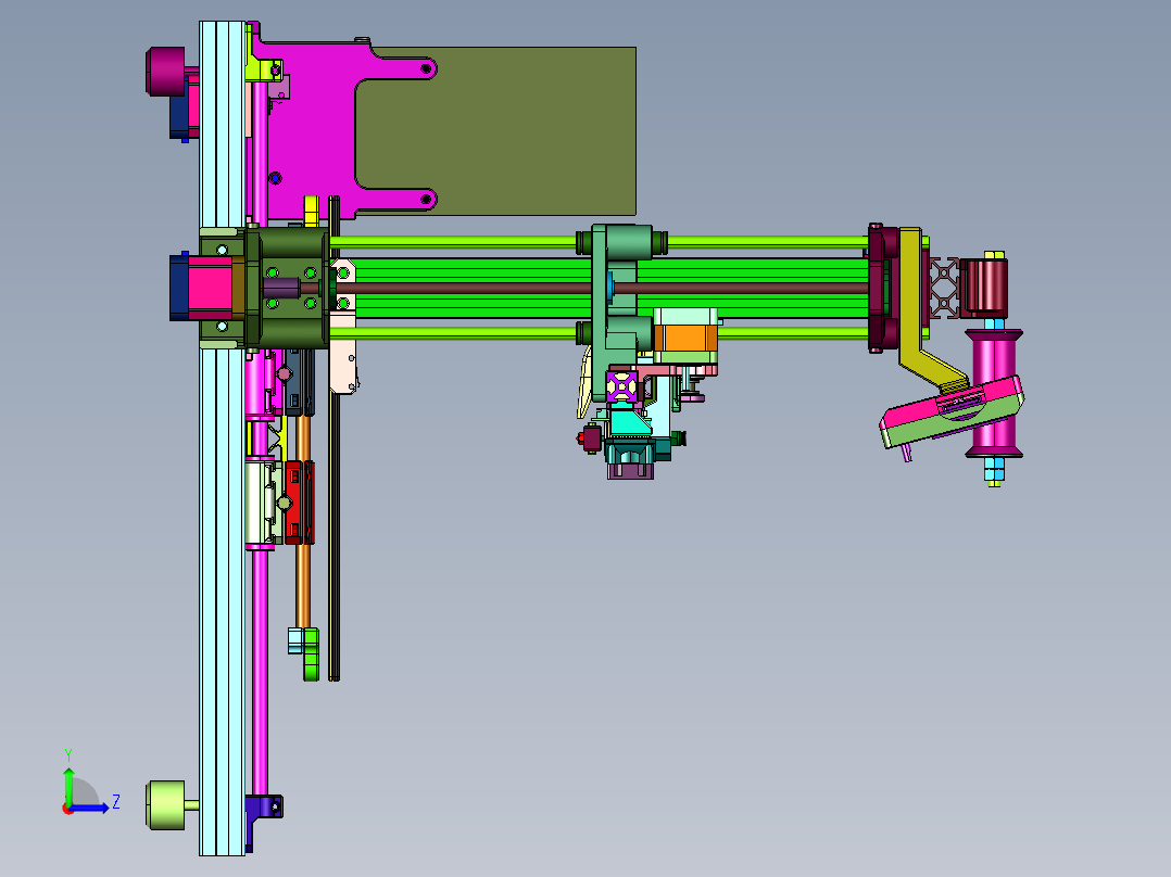 工业高性能工程材料3D打印机左视图