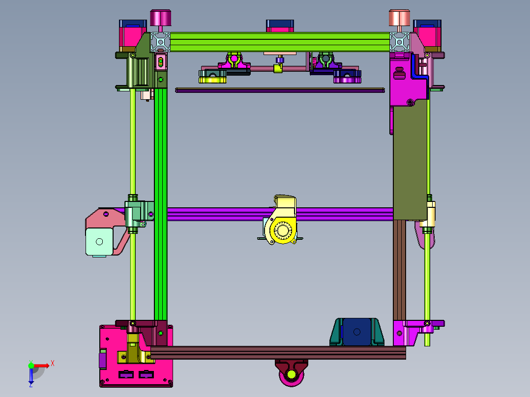 工业高性能工程材料3D打印机俯视图