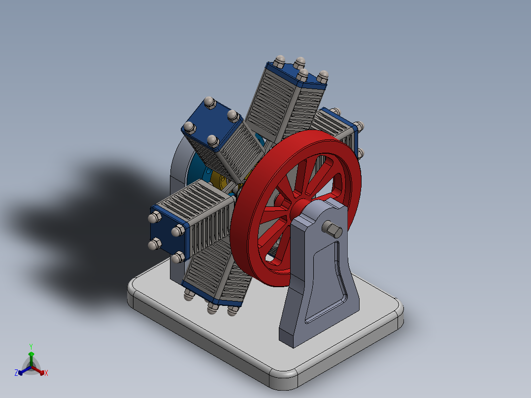 星形发动机主视图