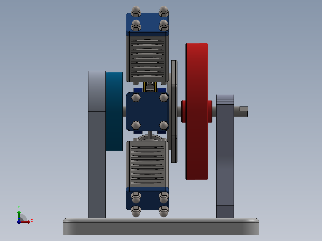 星形发动机前视图