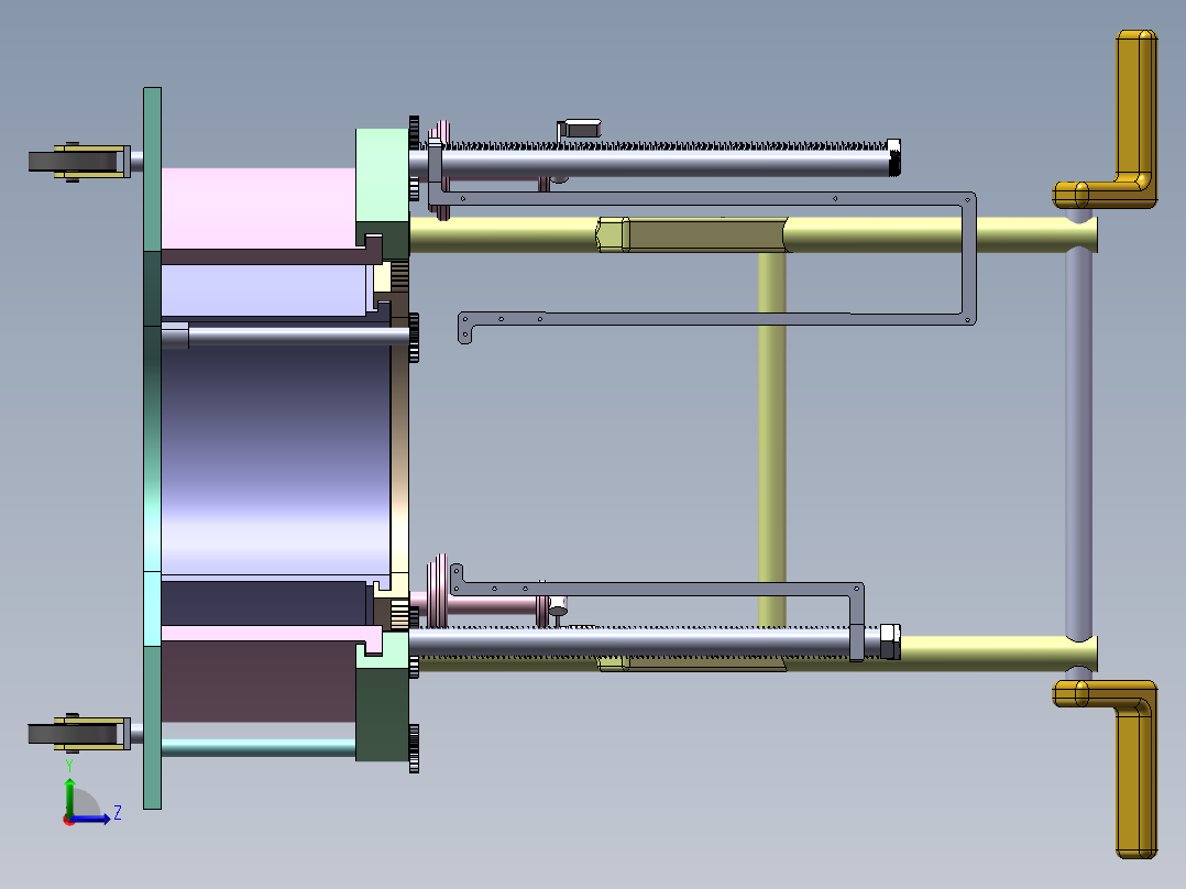 自动包树机建模左视图