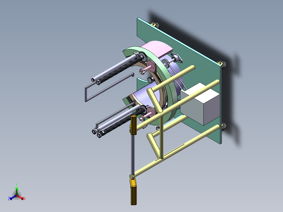 自动包树机建模正等轴测图