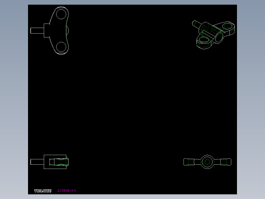 人體工學型把手(公牙)EWN.p-2D多系列多零件图纸模型
