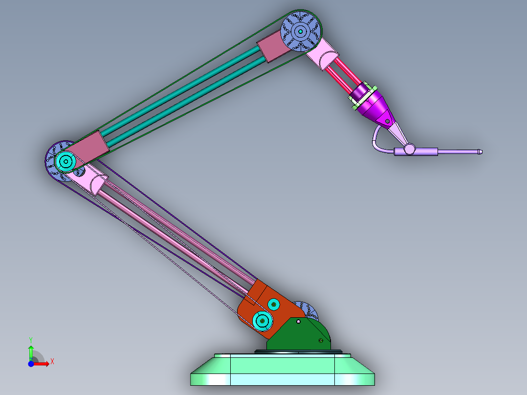 多轴皮带传动机械手前视图
