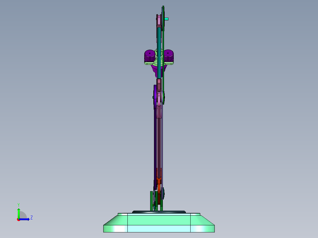 多轴皮带传动机械手左视图