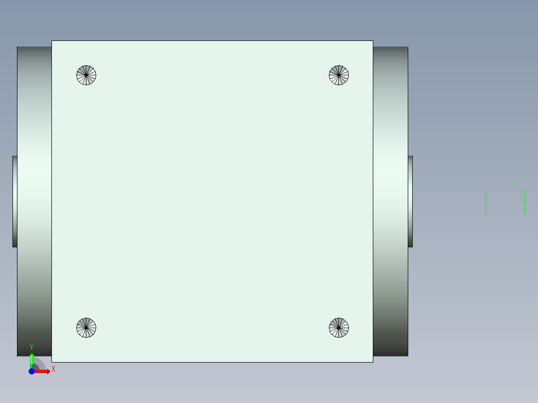 换向器PW140双孔 PGH115-L2 24-95-115-M6.stp前视图