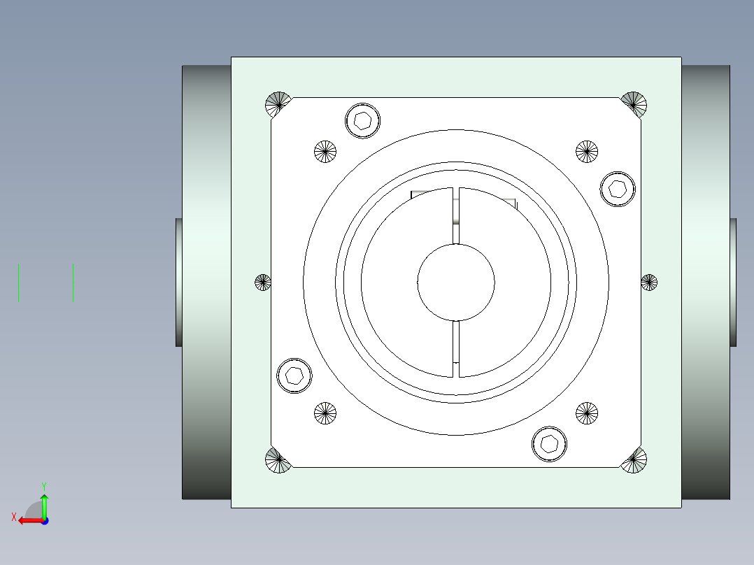 换向器PW140双孔 PGH115-L2 24-95-115-M6.stp后视图