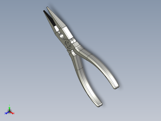 普通尖嘴钳正等轴测缩略图