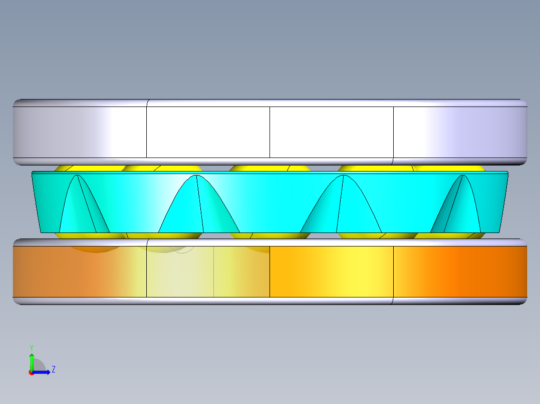 平面推力球轴承51406左视图
