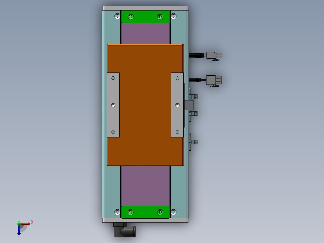 MCH丝杆全封闭MCH14-BM-200W俯视图