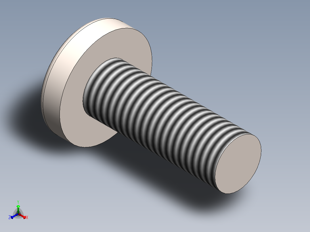 螺丝 M3.5 十字盘头-M3.5 x 10 Screw head.SLDPRT主视图