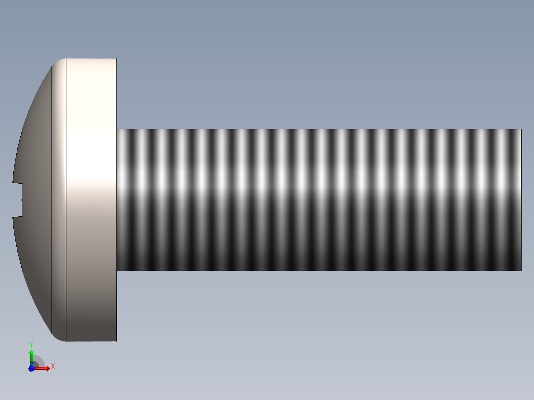 螺丝 M3.5 十字盘头-M3.5 x 10 Screw head.SLDPRT前视图