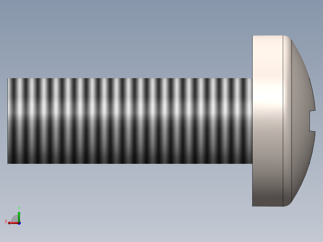 螺丝 M3.5 十字盘头-M3.5 x 10 Screw head.SLDPRT后视图