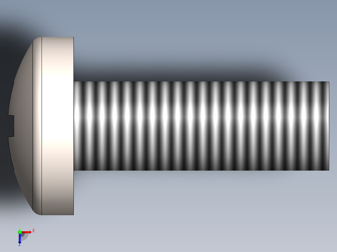 螺丝 M3.5 十字盘头-M3.5 x 10 Screw head.SLDPRT俯视图