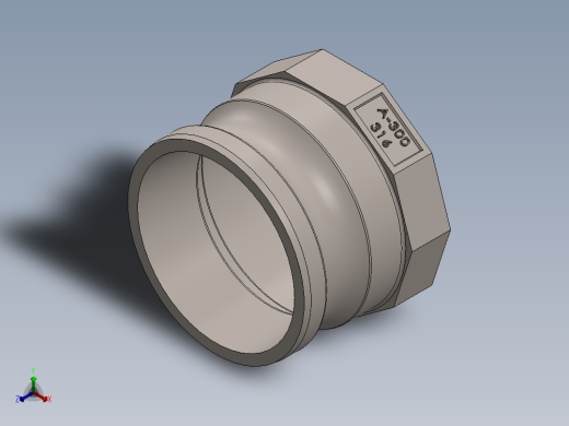 管件接头、螺纹接头、三通(28)正等轴测缩略图