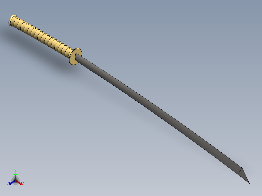 剑、宝剑(193)正等轴测图