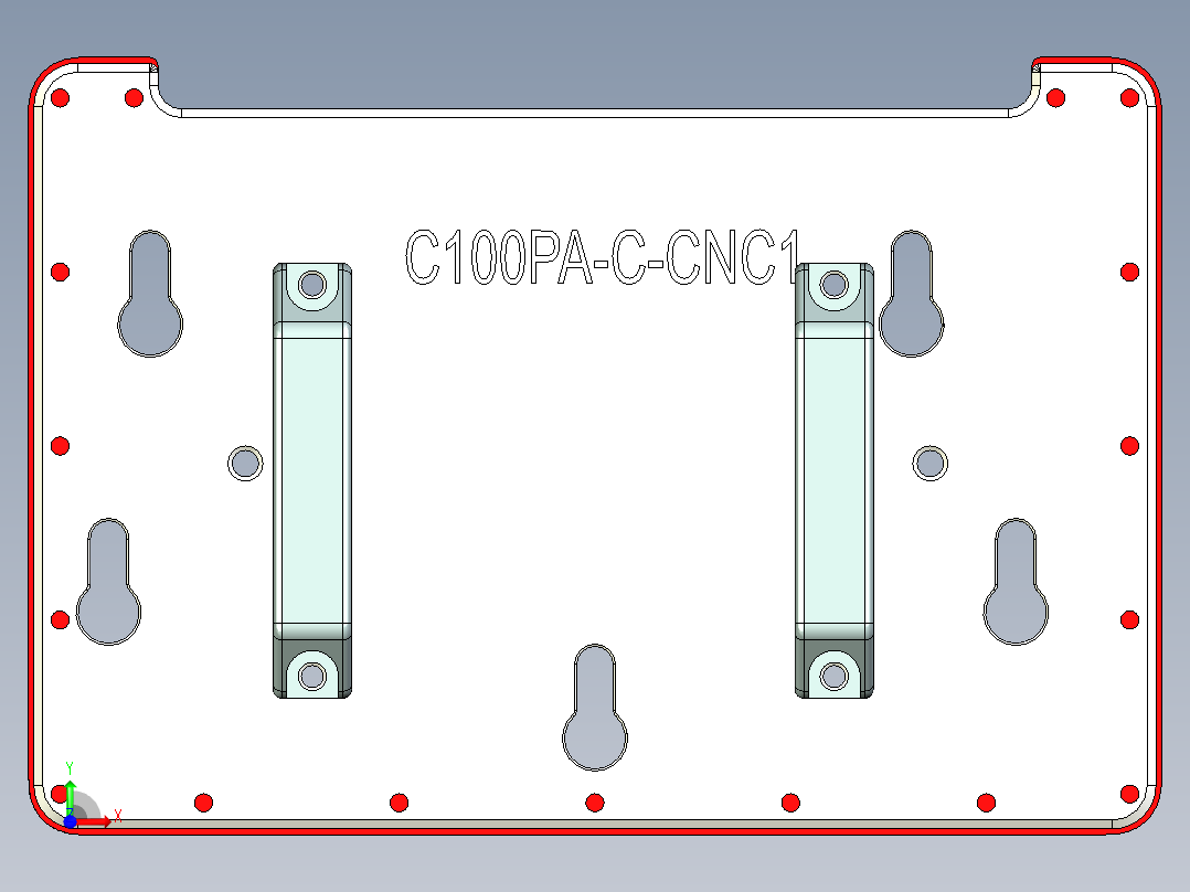 C100PA-C-笔记本CNC工装夹具三维模型CNC1-122前视图