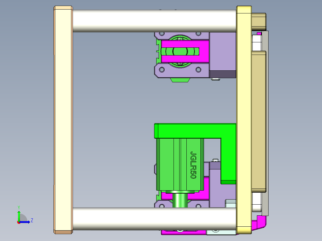 REACHER-C-笔记本CNC工装夹具三维模型cnc1左视图