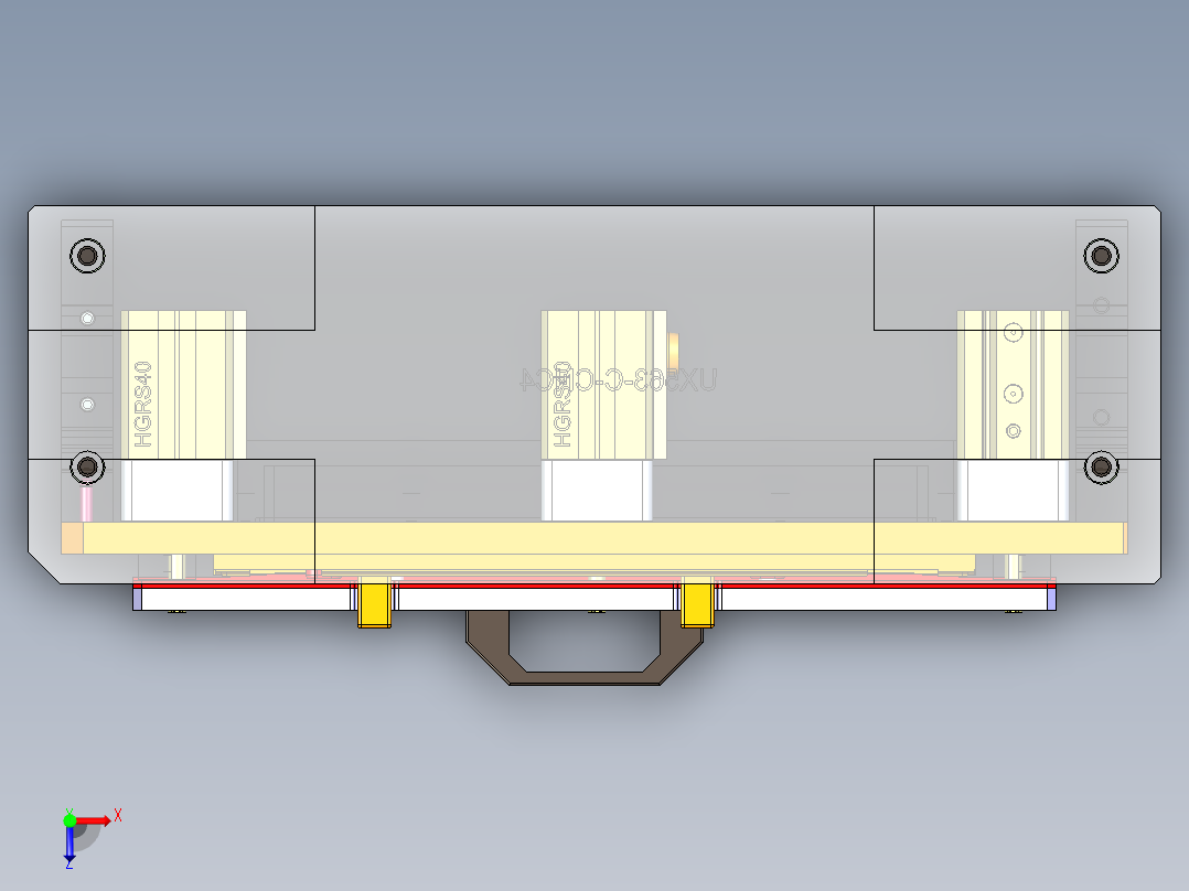 UX563-C-笔记本CNC工装夹具三维模型CNC4-190321俯视图