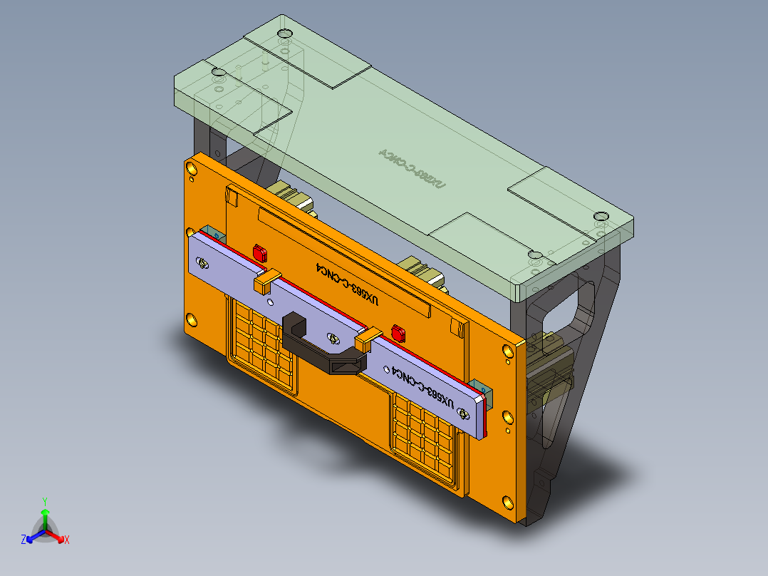 UX563-C-笔记本CNC工装夹具三维模型CNC4-190321正等轴测图
