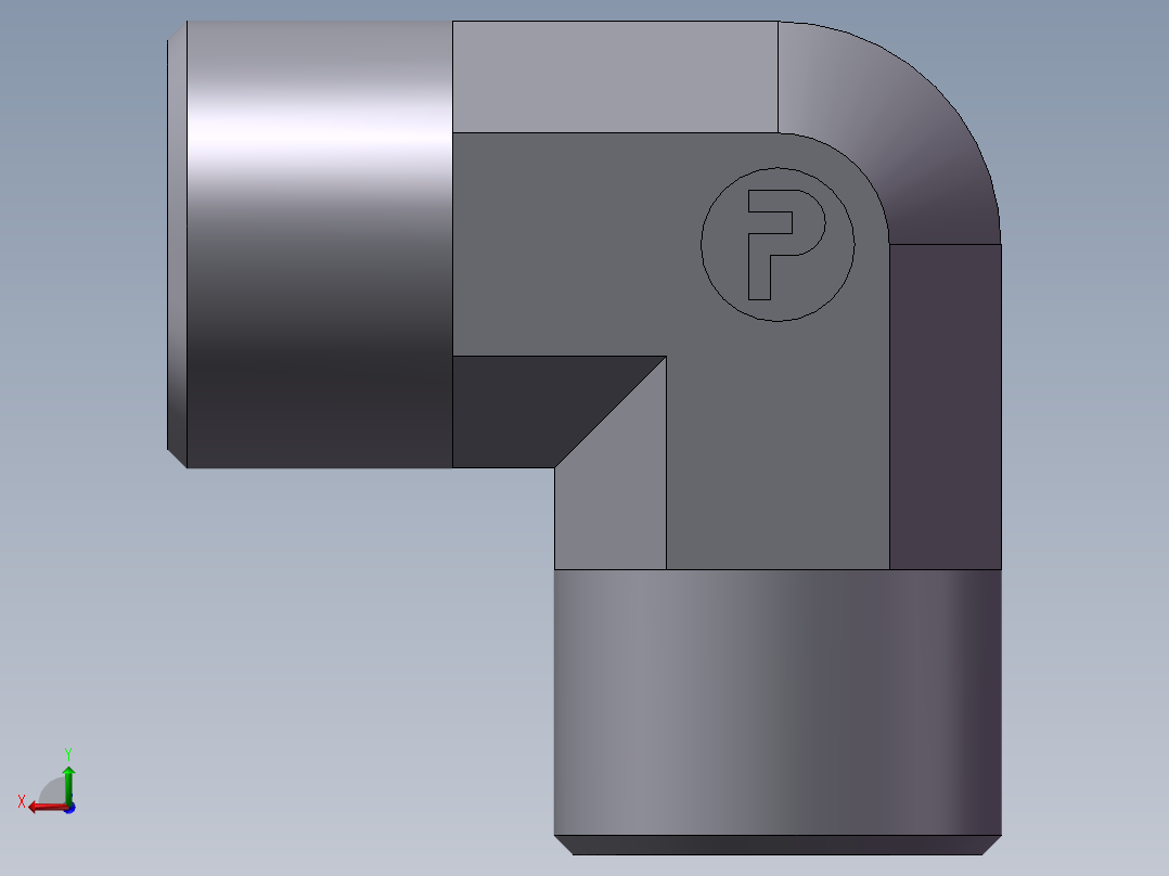 弯接头-W、1D9-22后视图