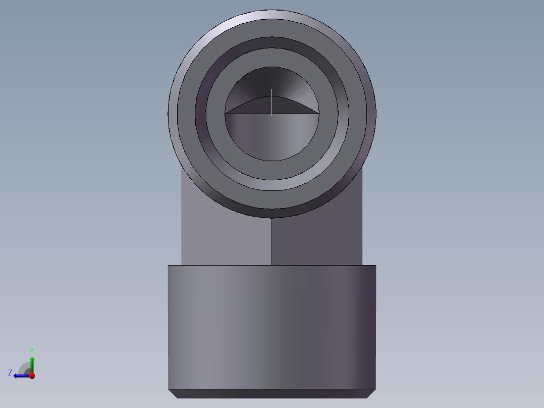 弯接头-W、1D9-22右视图