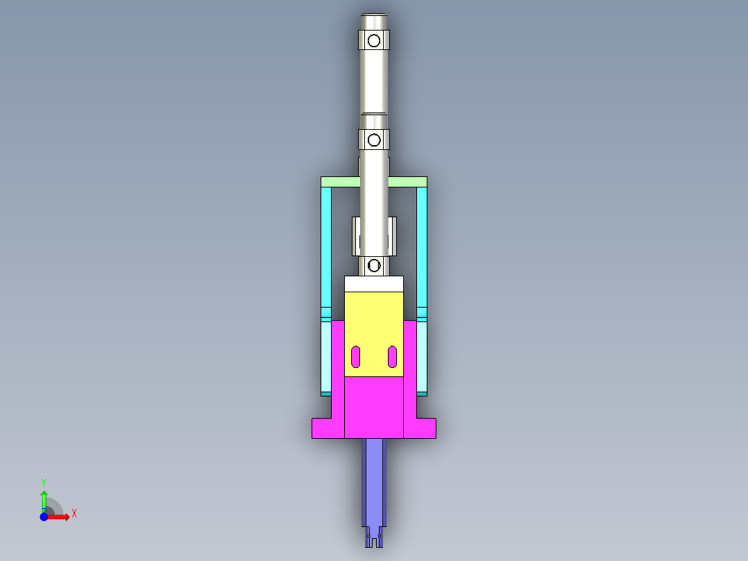 一款实用插料入料组件前视图
