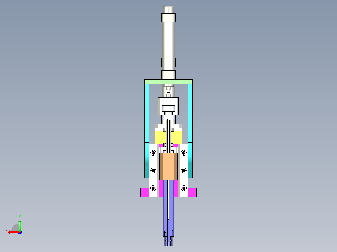 一款实用插料入料组件后视图