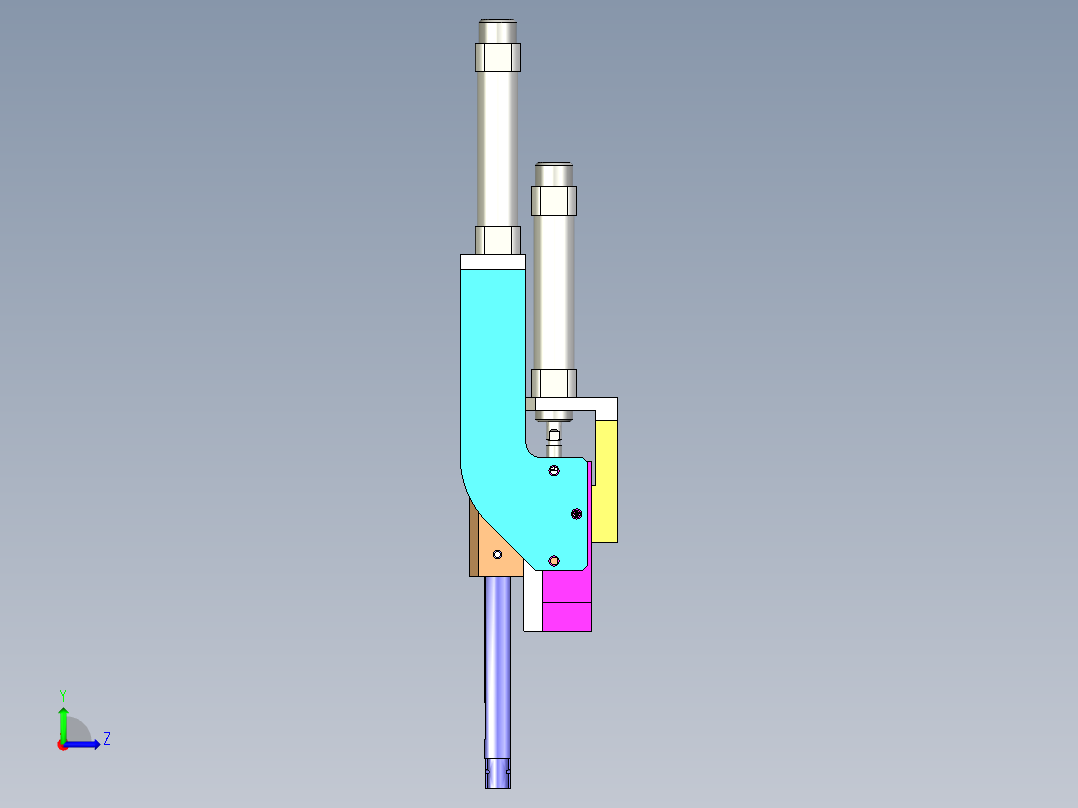 一款实用插料入料组件左视图