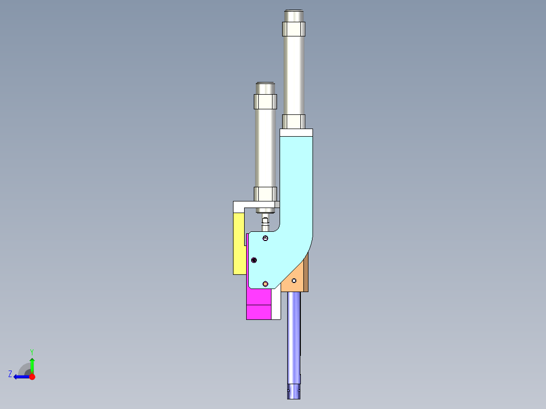 一款实用插料入料组件右视图
