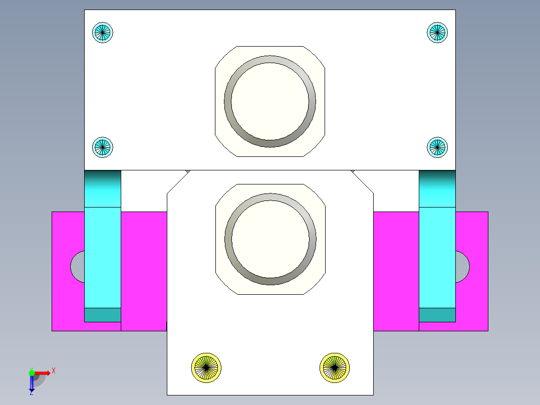 一款实用插料入料组件俯视图