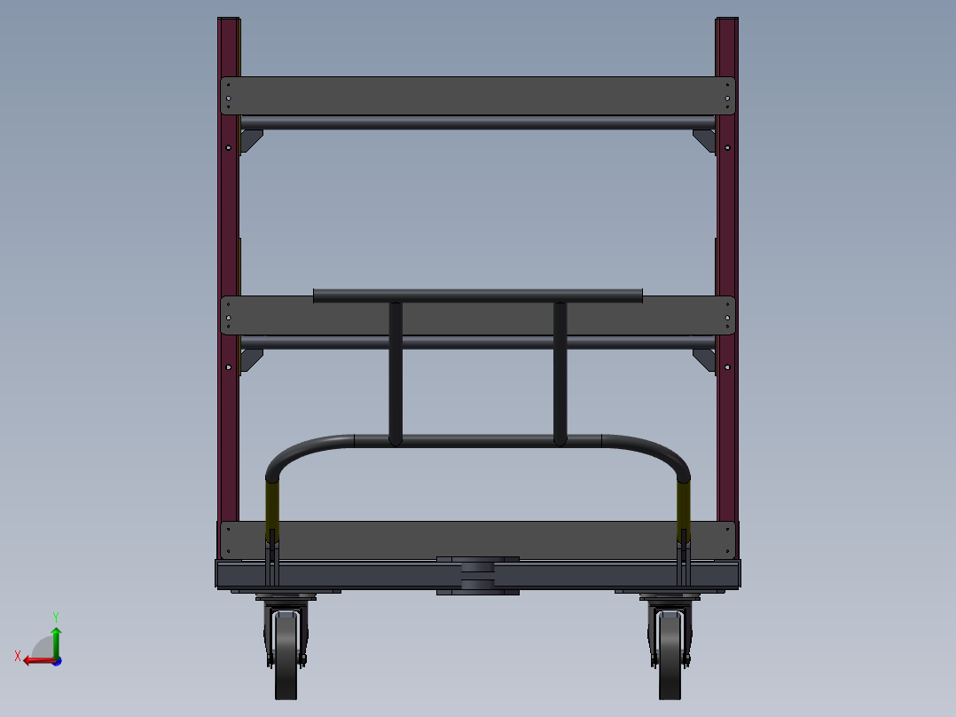 货架、周转车4后视图