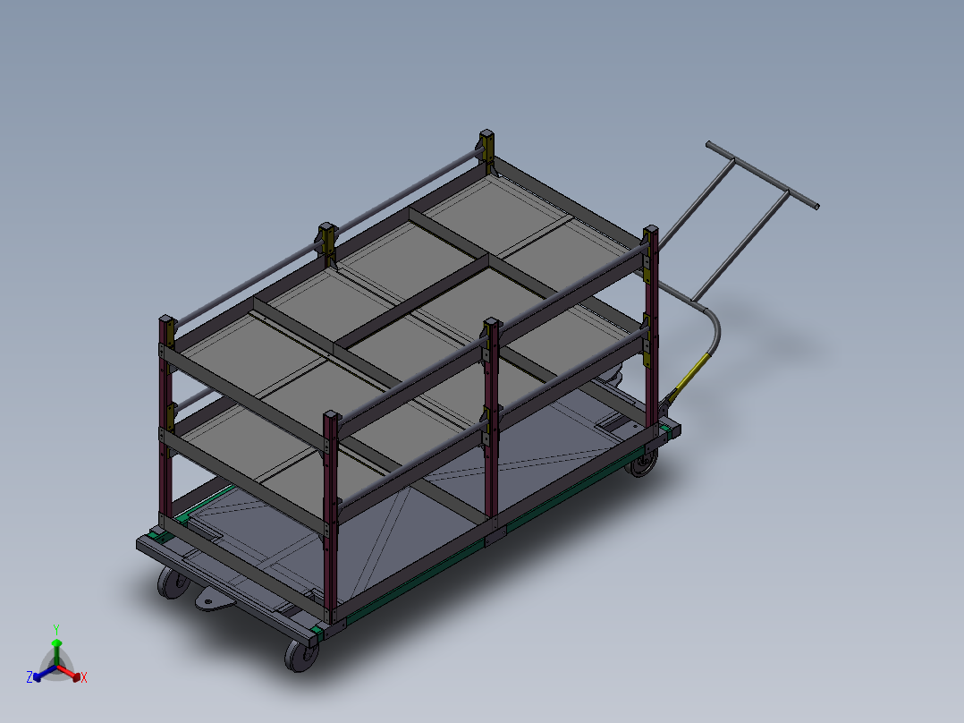 货架、周转车4正等轴测图