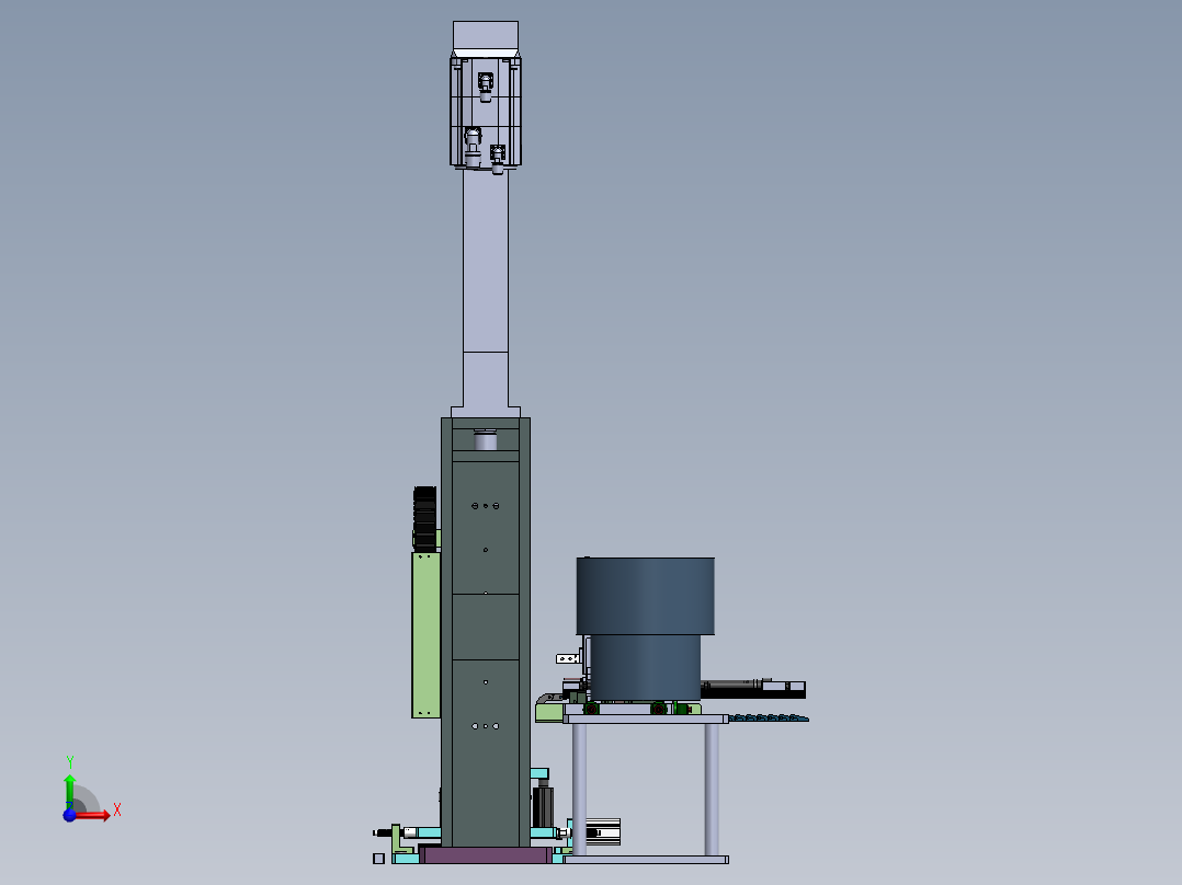 自动上料-抓取-压装-双工位伺服电缸销钉压装机前视图