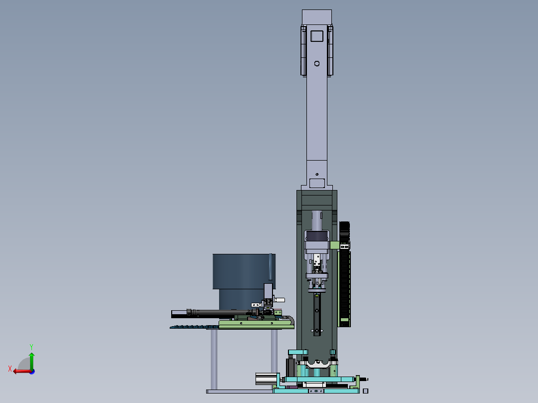 自动上料-抓取-压装-双工位伺服电缸销钉压装机后视图
