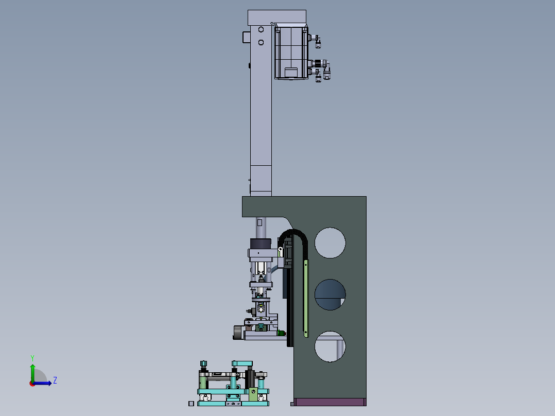 自动上料-抓取-压装-双工位伺服电缸销钉压装机左视图