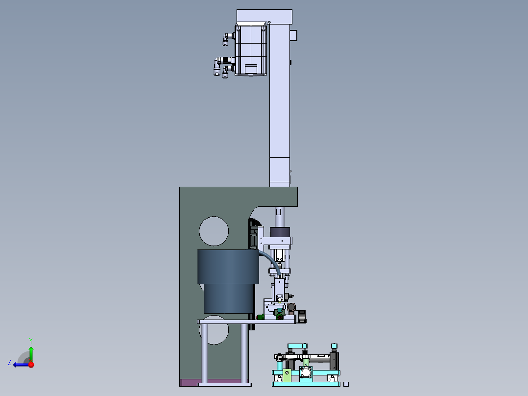 自动上料-抓取-压装-双工位伺服电缸销钉压装机右视图