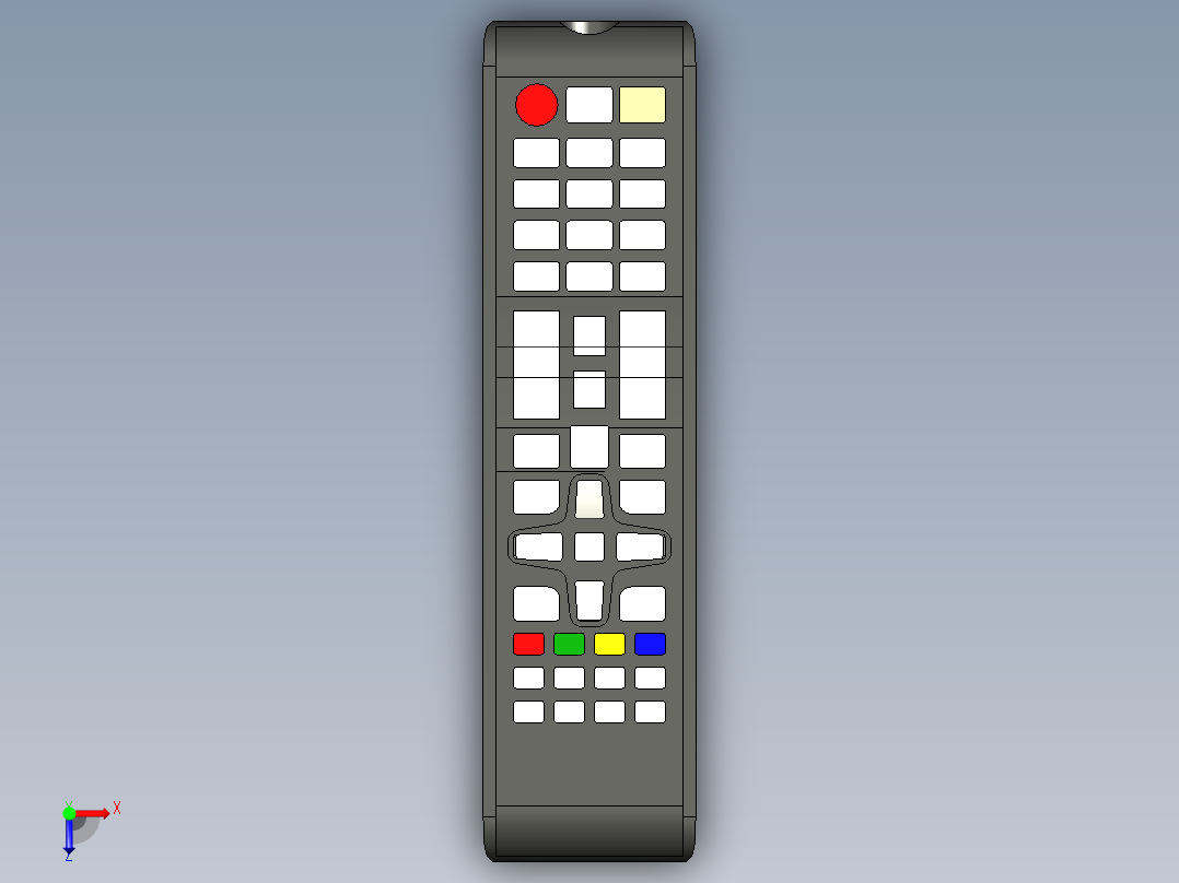 B3004366-电视遥控器俯视图