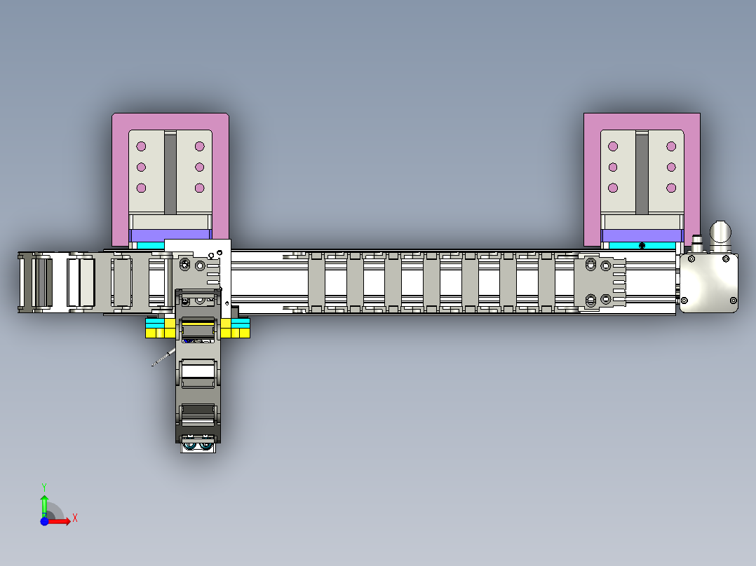 伺服X-Y搬运机构模型前视图