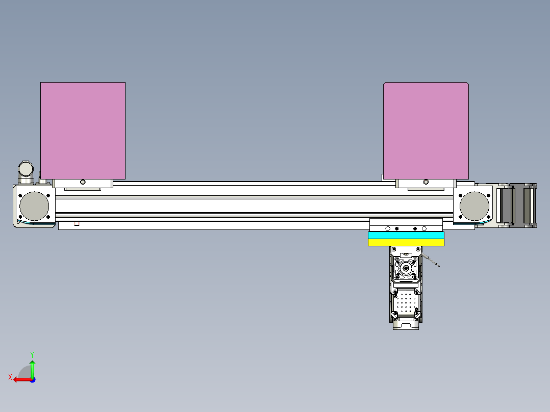 伺服X-Y搬运机构模型后视图